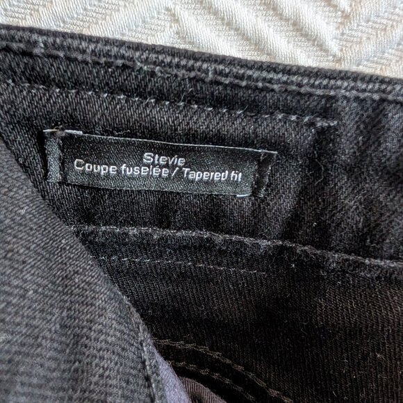 Frank & Oak The Stevie Tapered Jean Black Size 29 High Rise Preppy Casual Ankle - Picture 6 of 11